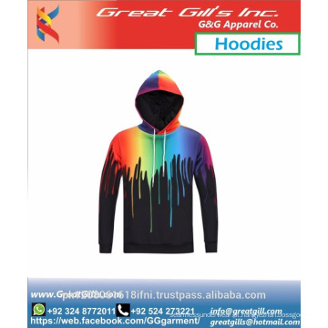 Novo Design Unisex 3D Sublimation Custom Hoodies do Paquistão